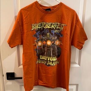 Harley-Davidson Orange Biketoberfest 2022 Halloween tee